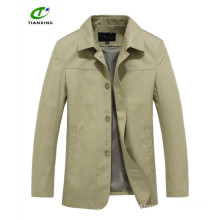 Generous cotton buttoned men business casual jacket